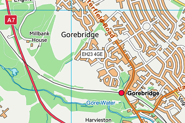 EH23 4GE map - OS VectorMap District (Ordnance Survey)