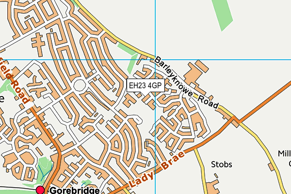 EH23 4GP map - OS VectorMap District (Ordnance Survey)
