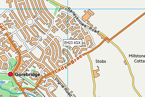 EH23 4GX map - OS VectorMap District (Ordnance Survey)