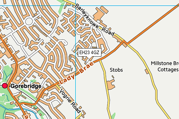 EH23 4GZ map - OS VectorMap District (Ordnance Survey)