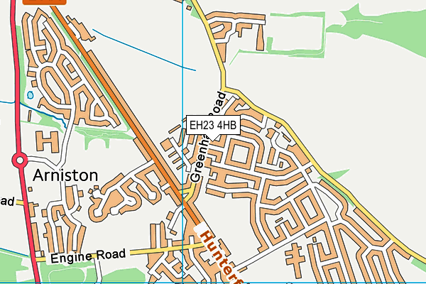EH23 4HB map - OS VectorMap District (Ordnance Survey)