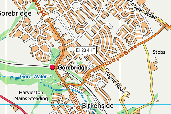 EH23 4HF map - OS VectorMap District (Ordnance Survey)