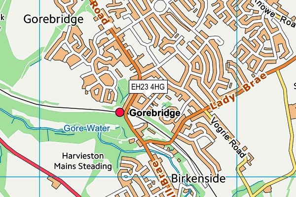 EH23 4HG map - OS VectorMap District (Ordnance Survey)