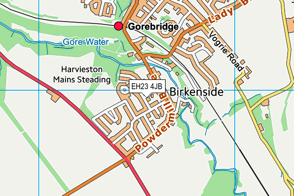 EH23 4JB map - OS VectorMap District (Ordnance Survey)