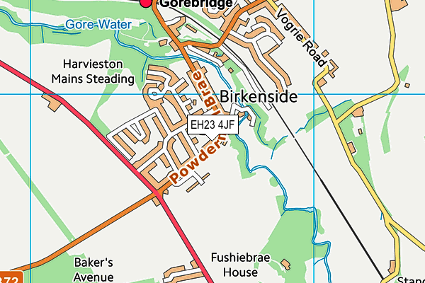 EH23 4JF map - OS VectorMap District (Ordnance Survey)