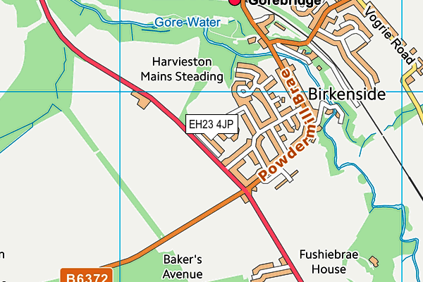 EH23 4JP map - OS VectorMap District (Ordnance Survey)