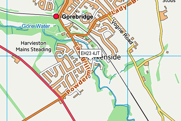 EH23 4JT map - OS VectorMap District (Ordnance Survey)