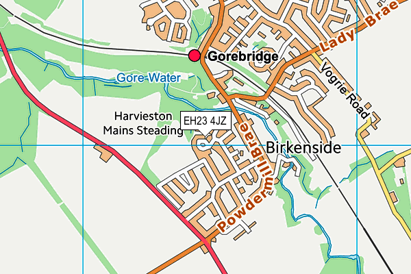 EH23 4JZ map - OS VectorMap District (Ordnance Survey)