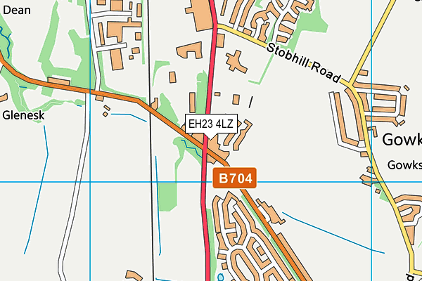 EH23 4LZ map - OS VectorMap District (Ordnance Survey)