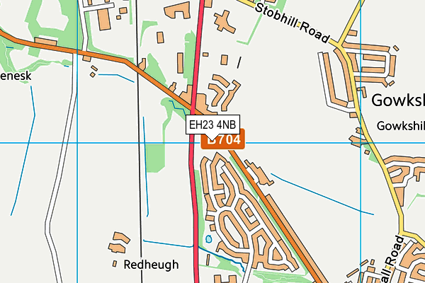 EH23 4NB map - OS VectorMap District (Ordnance Survey)