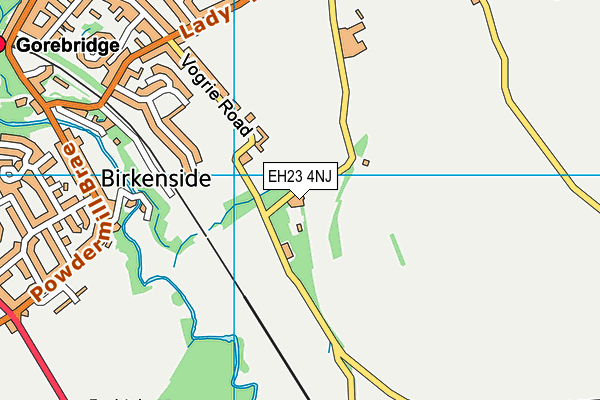 EH23 4NJ map - OS VectorMap District (Ordnance Survey)
