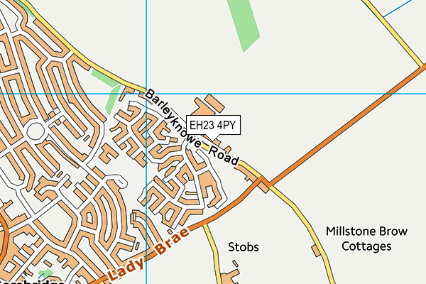 EH23 4PY map - OS VectorMap District (Ordnance Survey)