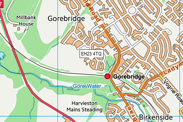 EH23 4TQ map - OS VectorMap District (Ordnance Survey)