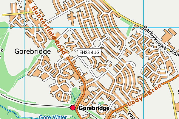 EH23 4UG map - OS VectorMap District (Ordnance Survey)