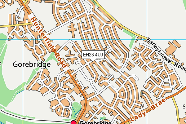 EH23 4UJ map - OS VectorMap District (Ordnance Survey)