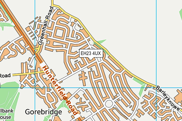 EH23 4UX map - OS VectorMap District (Ordnance Survey)