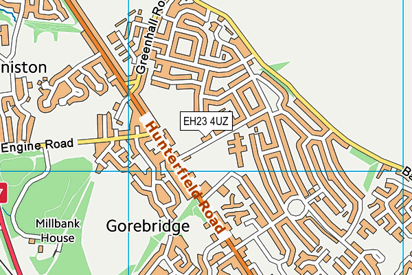 EH23 4UZ map - OS VectorMap District (Ordnance Survey)