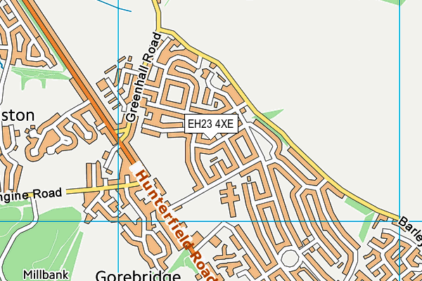 EH23 4XE map - OS VectorMap District (Ordnance Survey)