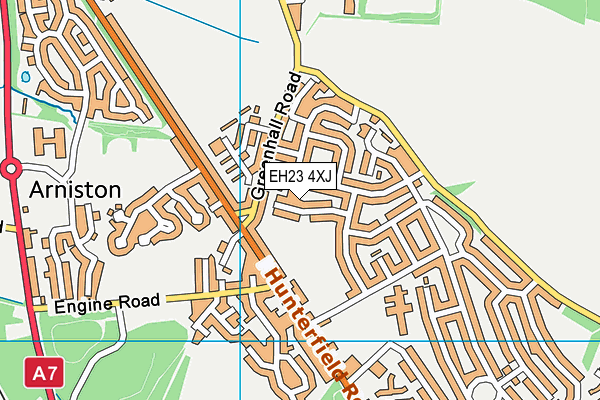 EH23 4XJ map - OS VectorMap District (Ordnance Survey)