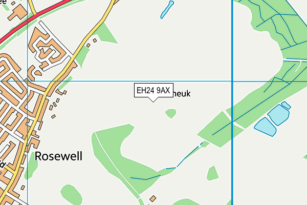 EH24 9AX map - OS VectorMap District (Ordnance Survey)