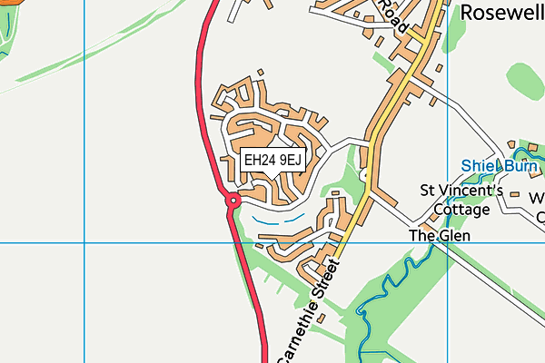 EH24 9EJ map - OS VectorMap District (Ordnance Survey)