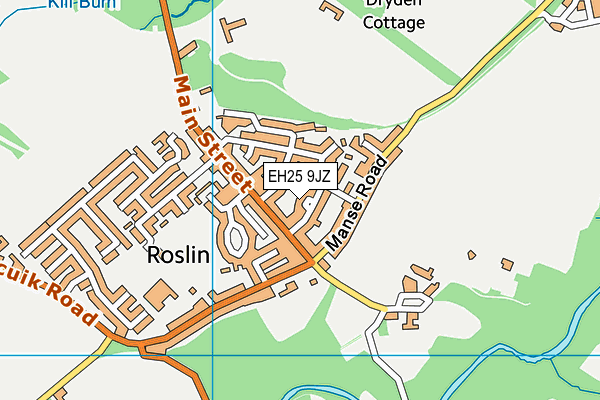 EH25 9JZ map - OS VectorMap District (Ordnance Survey)