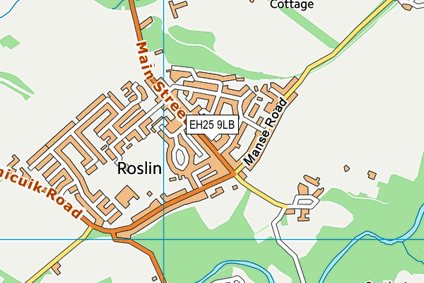 EH25 9LB map - OS VectorMap District (Ordnance Survey)