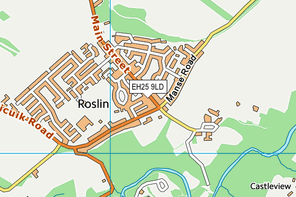 EH25 9LD map - OS VectorMap District (Ordnance Survey)