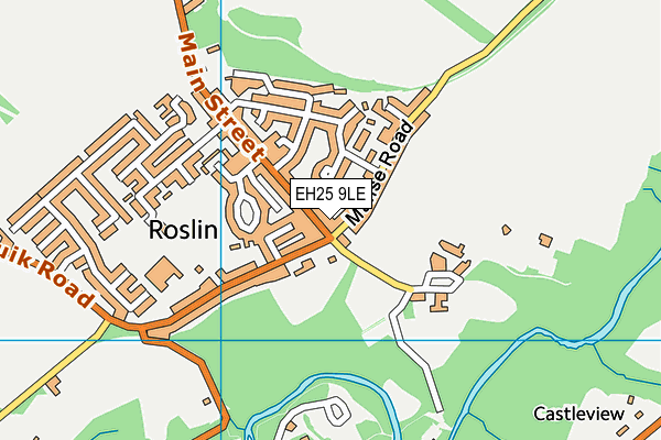 EH25 9LE map - OS VectorMap District (Ordnance Survey)