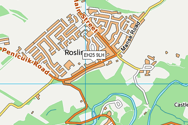 EH25 9LH map - OS VectorMap District (Ordnance Survey)