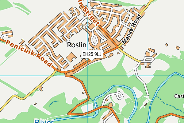 EH25 9LJ map - OS VectorMap District (Ordnance Survey)