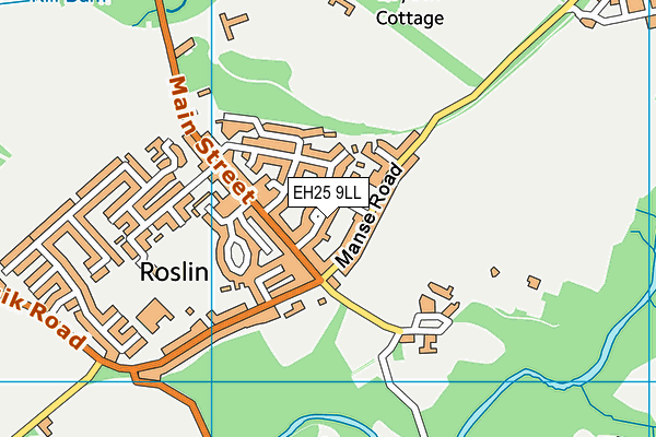 EH25 9LL map - OS VectorMap District (Ordnance Survey)