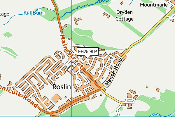 EH25 9LP map - OS VectorMap District (Ordnance Survey)