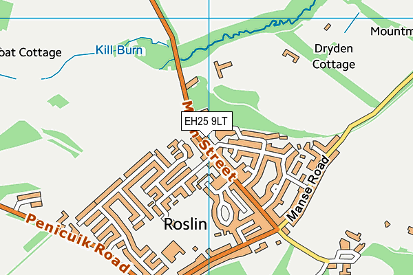 EH25 9LT map - OS VectorMap District (Ordnance Survey)