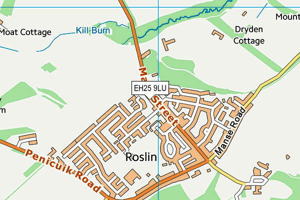 EH25 9LU map - OS VectorMap District (Ordnance Survey)