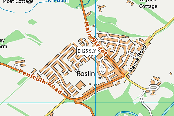 EH25 9LY map - OS VectorMap District (Ordnance Survey)