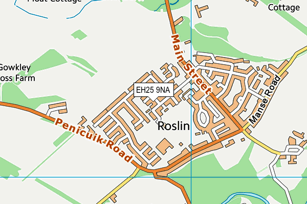 EH25 9NA map - OS VectorMap District (Ordnance Survey)