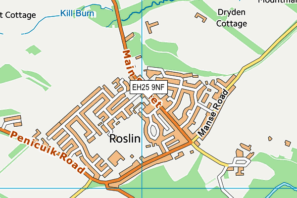 EH25 9NF map - OS VectorMap District (Ordnance Survey)