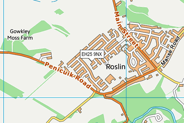 EH25 9NX map - OS VectorMap District (Ordnance Survey)