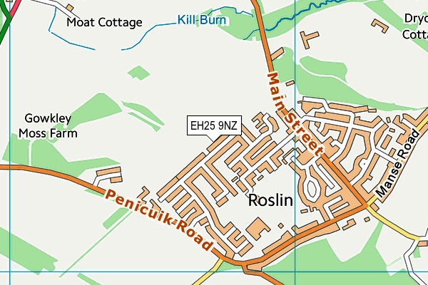 EH25 9NZ map - OS VectorMap District (Ordnance Survey)