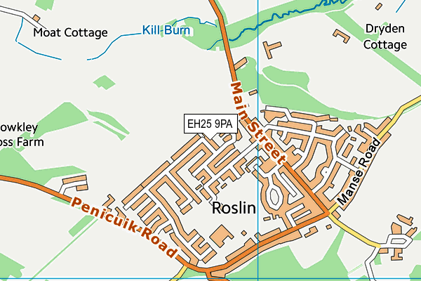 EH25 9PA map - OS VectorMap District (Ordnance Survey)