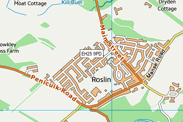 EH25 9PD map - OS VectorMap District (Ordnance Survey)