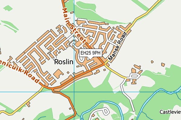 EH25 9PH map - OS VectorMap District (Ordnance Survey)