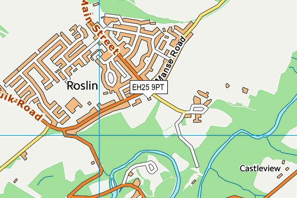 EH25 9PT map - OS VectorMap District (Ordnance Survey)