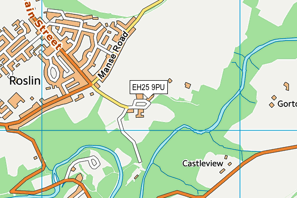 EH25 9PU map - OS VectorMap District (Ordnance Survey)