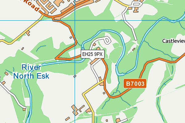 EH25 9PX map - OS VectorMap District (Ordnance Survey)