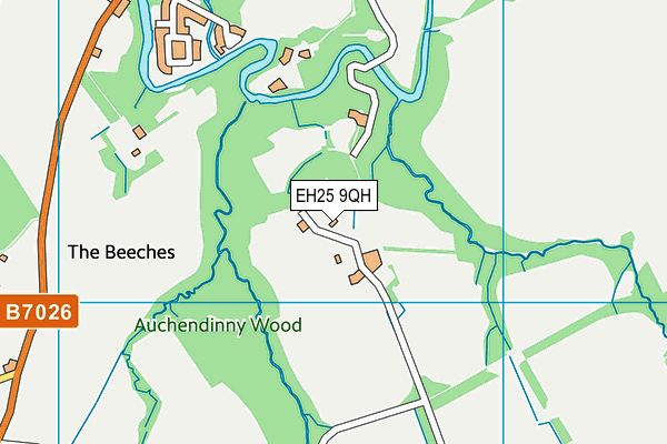 EH25 9QH map - OS VectorMap District (Ordnance Survey)