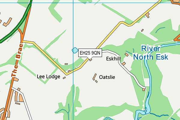 EH25 9QN map - OS VectorMap District (Ordnance Survey)