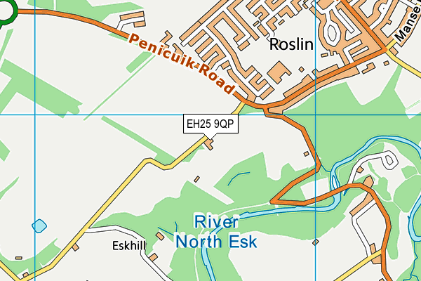 EH25 9QP map - OS VectorMap District (Ordnance Survey)