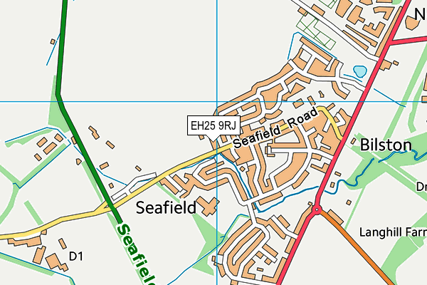 EH25 9RJ map - OS VectorMap District (Ordnance Survey)